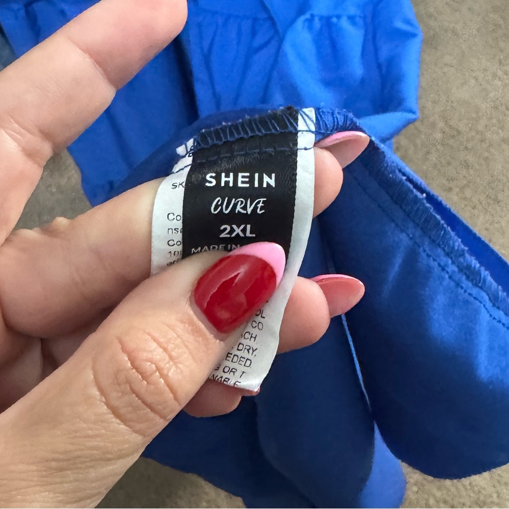 Elegant Blue Ankle Length Dress - Picture 2 of 7